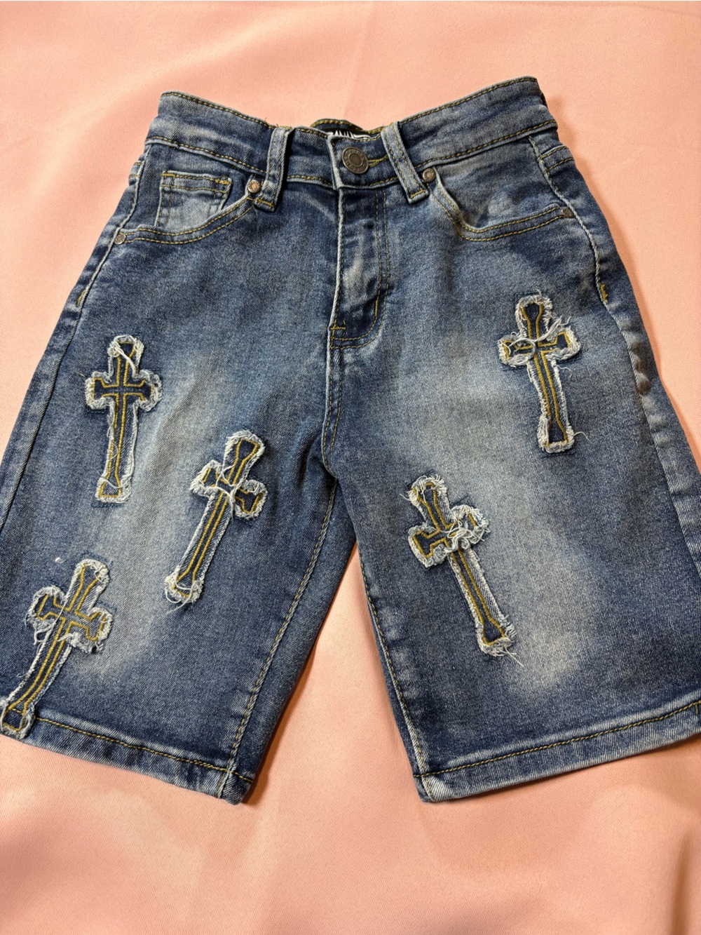 Boys Banned Bottoms with Crosses Y2K